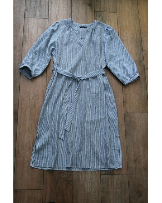 Marina Kaneva   New Stripe Summer Dress 16 Seersucker Lightweight