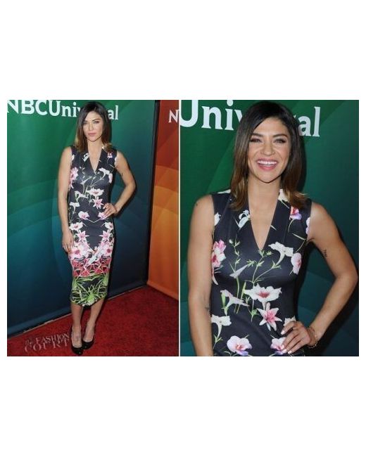 Ted Baker Women's  Jalita Mirrored Tropical Midi Dress 0 Uk6 Eur32 Us2 Rrp 159