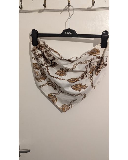 Zaful  White Chain Print Scarf Top