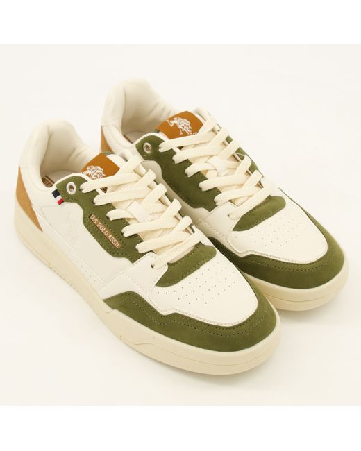 Us Polo Assn. Men's Green New Genuine Us Polo Assn. Casual Trainers Uk 10