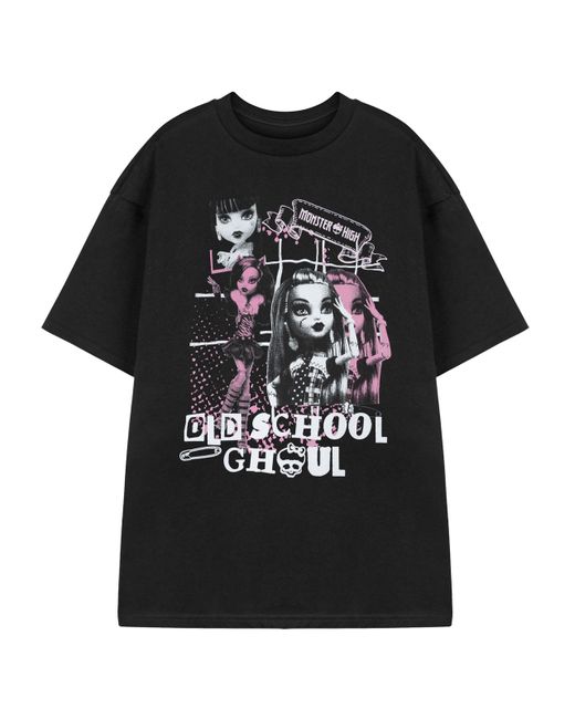 Monster High Old School Ghoul Short Sleeved T-Shirt Womens  Di Colore Nero