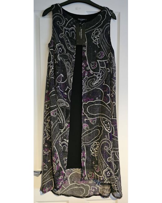 Marina Kaneva  Black New Paisley Print Dress 10