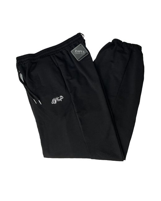 Zaful  Black Joggers Tracksuit Bottoms Trousers Jogging Pants S/8 New