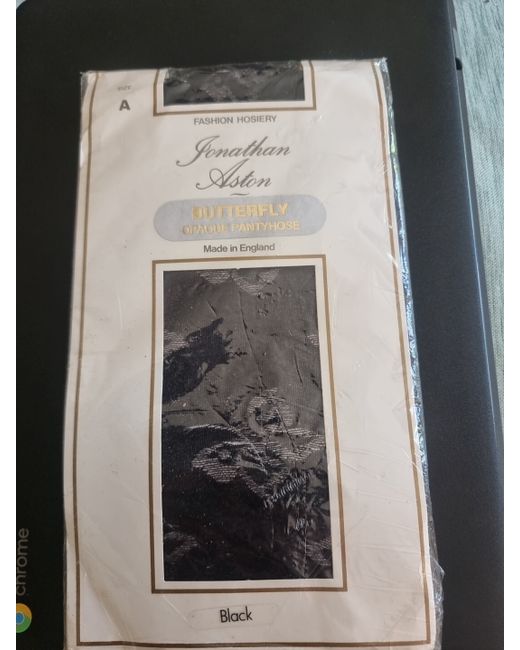 Jonathan Aston Vintage Butterfly Opaque Pantyhose A Small  Di Colore Nero