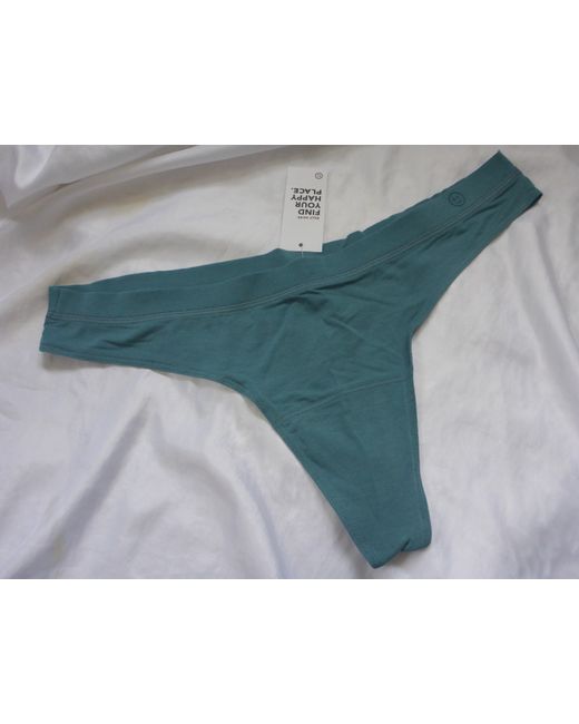 Gilly Hicks L Thong Panty Soft Viscose/Elastane Teal New.  Di Colore Verde