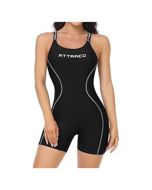 Attraco Swimming Costume Boyleg Racerback Athletic Training Bathing Suit Da Women