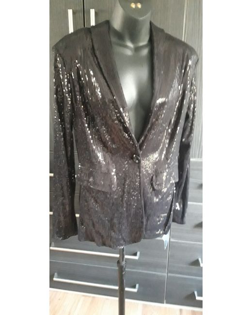 Betty Barclay Sequin Jacket Uk 10 Bnwt  Di Colore Nero