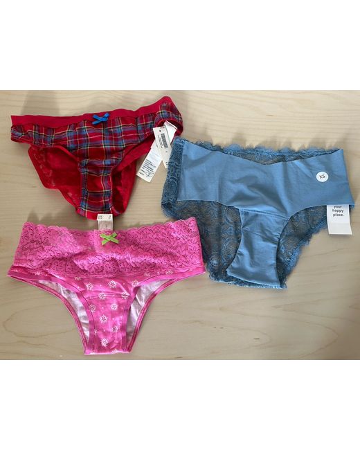 Gilly Hicks Womens X3 Pair Bundle Briefs Knickers Underwear Xs