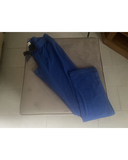 Gilly Hicks  Blue Cotton Vest Trousers Pyjamas Set Small New