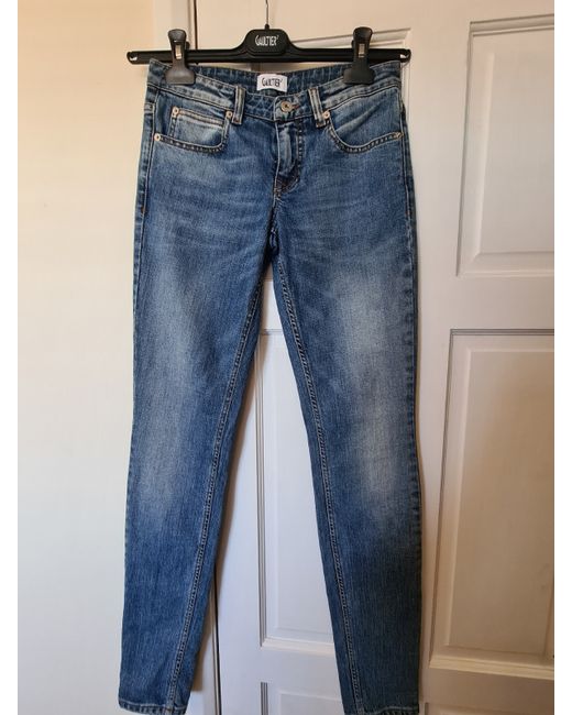 Jean Paul Gaultier  Blue Designer Womens Skinny Jeans 40 Waist 29