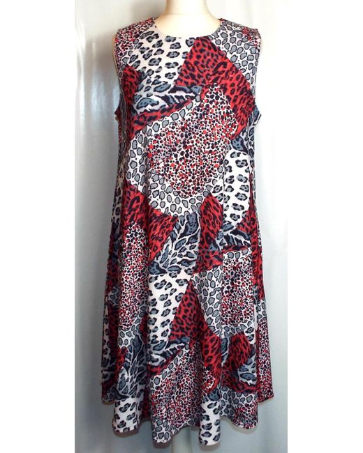 Marina Kaneva  Pink New Cream Grey Stretch Dress 14 1098