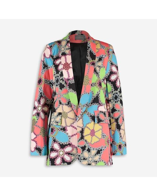 Culture  Multicolor Cucenia Coral Multi Floral Blazer S 8-10uk 36-38eur 4-6us.