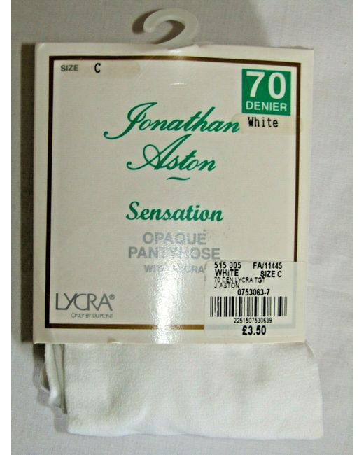 Jonathan Aston Tights By Opaque 70 Denier Xl 42-44 56-510 G1  Di Colore Bianco