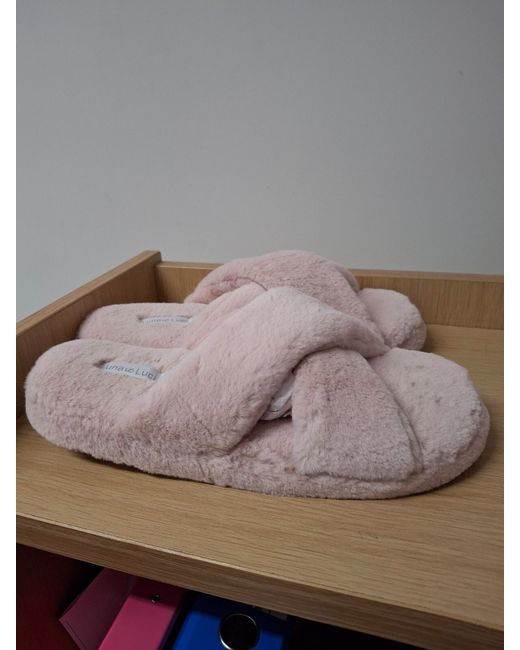 Luna Luna Ladies Cross Over Slipper Large 7/8 Da Women Di Colore Rosa