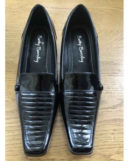 Betty Barclay Vintage Slip On Shoes Mules Low Heel 3.5 Eur 36  Di Colore Nero