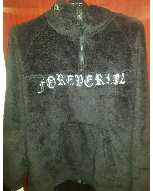 Zaful  Black Mens Forever Young Jumper Large