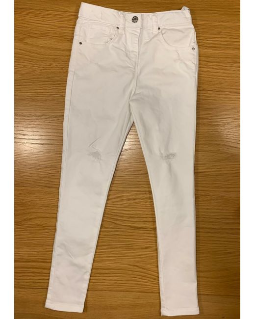 Matalan Girls Skinny Ripped Jeans 9 Yrs Free Postage Da Women Di Colore Bianco
