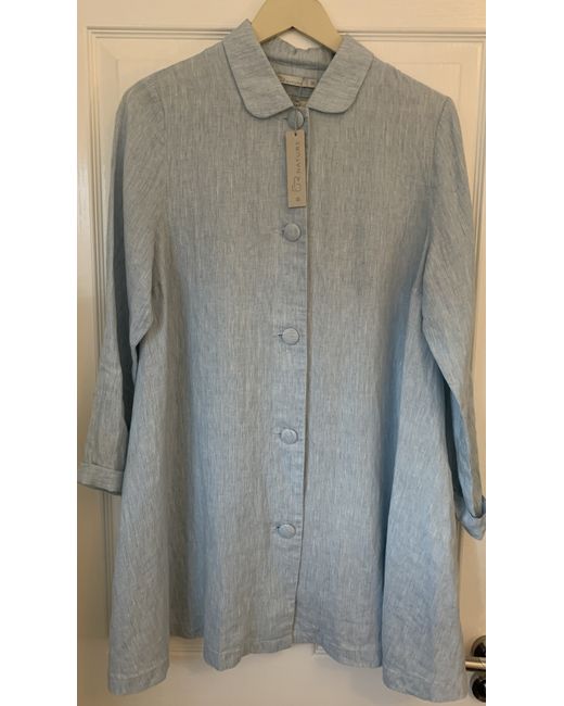 Nature Gr Swing Jacket 36 S M Linen Pale Lagenlook 10 12 Pockets Bnwt Arty  Di Colore Blu