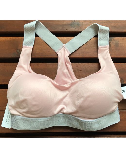 Calvin Klein Womens Lightly Lined Bralette Medium Qf4053e-Evk  Di Colore Rosa