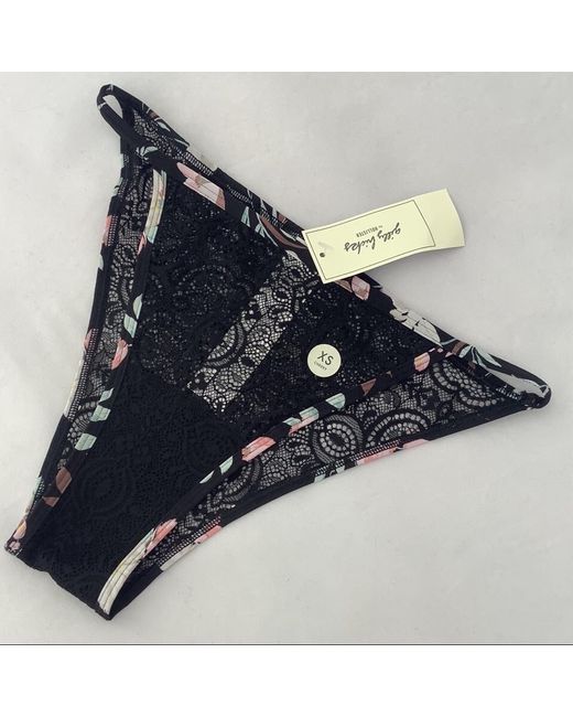 Gilly Hicks By Hollister Black Lace Trim Cheeky Panties Xs Bnwt  Di Colore Floreale