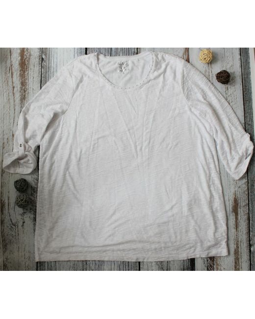 Nature Magic Candas Ladies Top Chest 46 Length 28 Xl  Di Colore Bianco