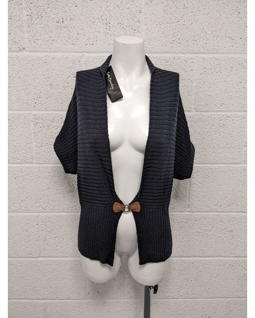 Betty Barclay Knit Jacket Top Navy Uk 12 New  Di Colore Blu