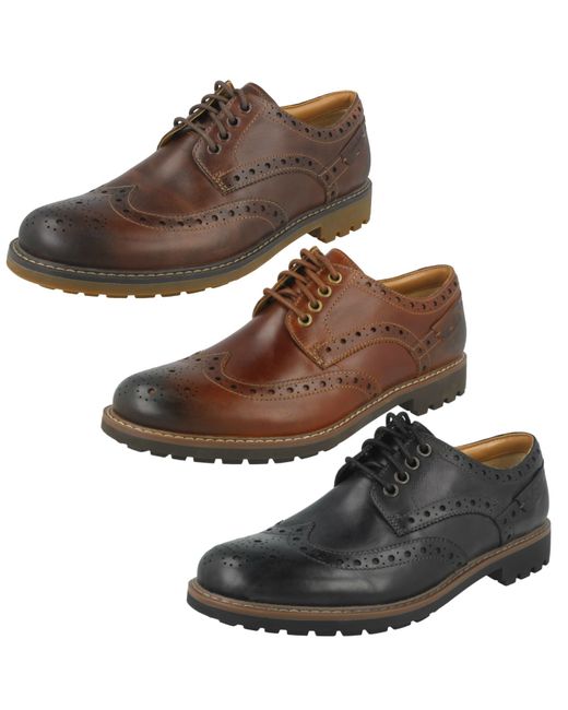 Clarks   Mens Formal Brogue Shoes Montacute Wing