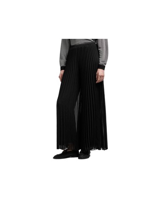 Emporio Armani Women's Black Technical Georgette Trousers