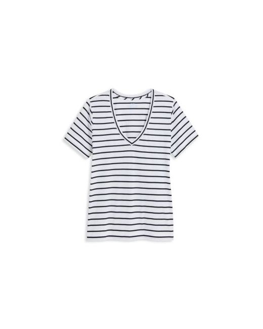 Vineyard Vines Striped V Neck Cotton Tee Da Women