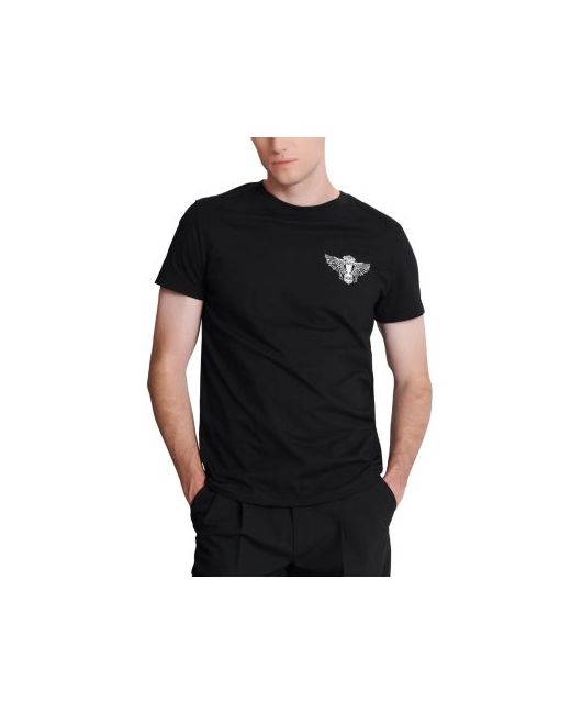 Balmain Men's White Slim Fit Logo Tee