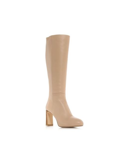 Stuart Weitzman Women's Beige Babette Platform Tall Boots
