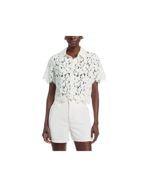 Simkhai Women's White Annabelle Lace Top
