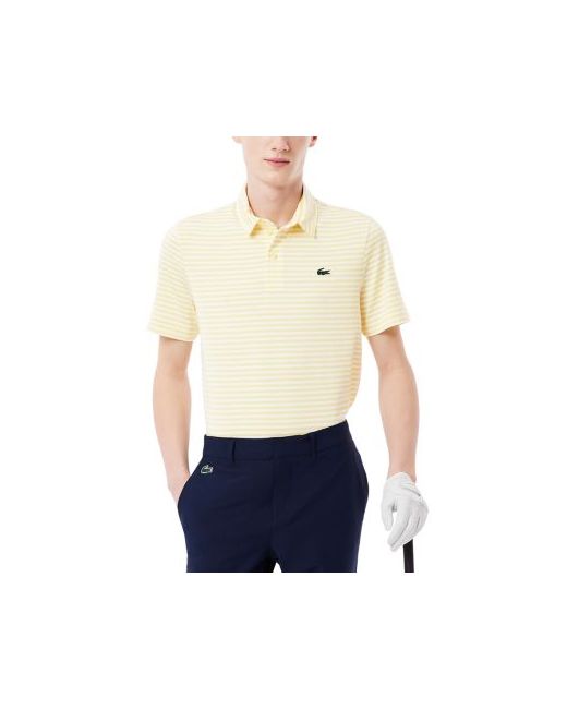 Lacoste Regular Fit Logo Golf Polo Shirt Da Men Di Colore Bianco
