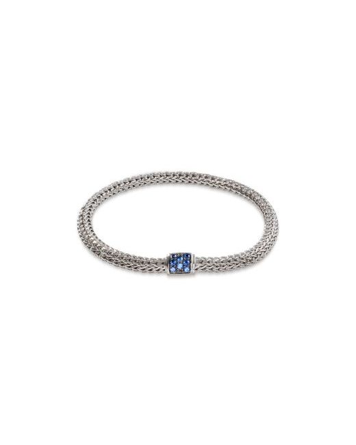 John Hardy Sterling Icon Bracelet With Pave Blue Sapphires 5mm Da Women Di Colore Argento