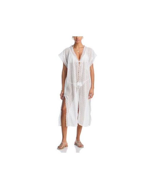 Echo Longline Eyelet Robe Da Women Di Colore Bianco