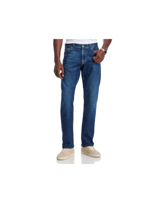 Ag Graduate Straight Fit Jeans Da Men Di Colore Blu