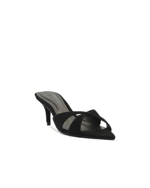 Schutz Women's Black Hilda Leaf Mule Sandals