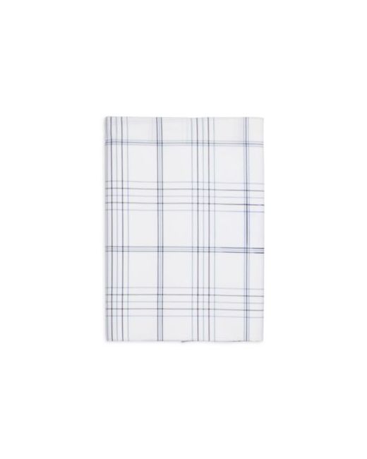 Matouk  Dark Blue August Plaid Fitted Sheet California King