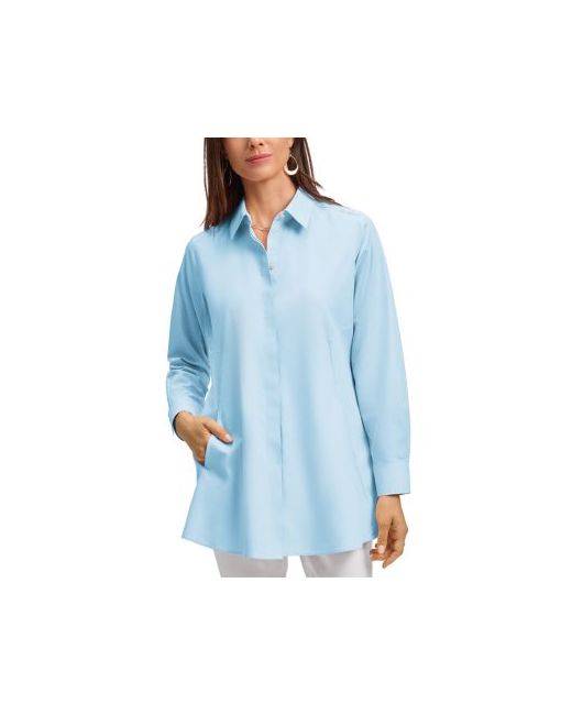 Foxcroft Cici Cotton Non-Iron Tunic Shirt Da Women