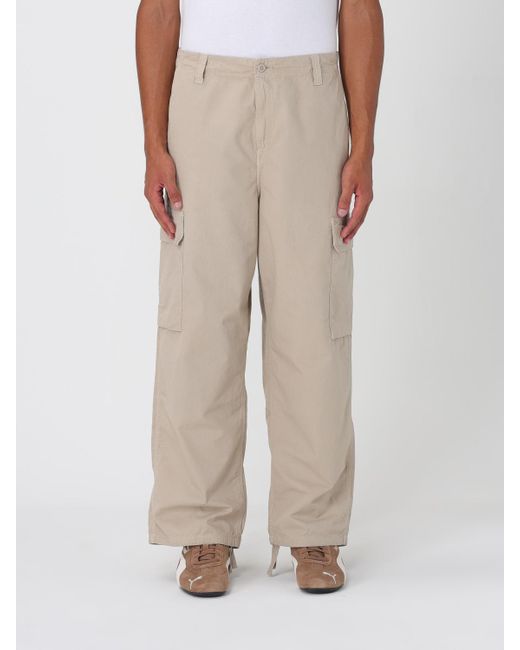 Carhartt Wip Pants Da Men Di Colore Beige