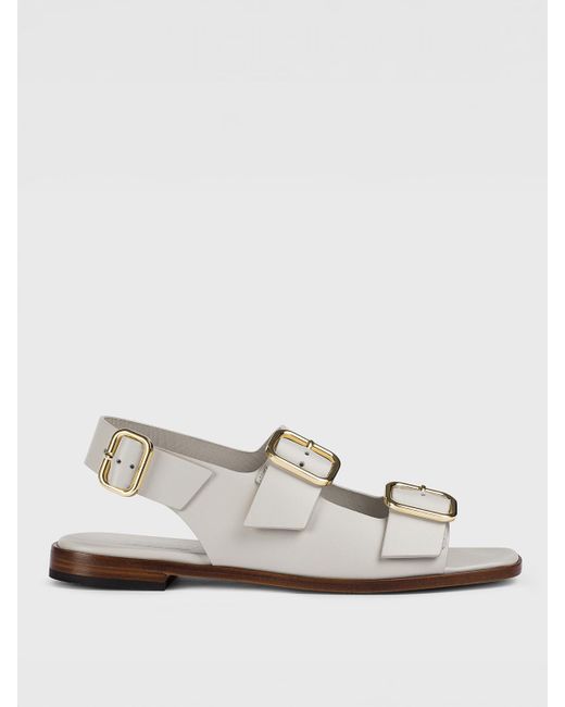 Doucal's Flat Sandals Da Women Di Colore Bianco