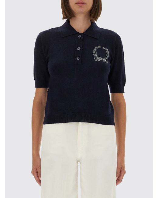 Moschino Couture Polo Shirt Da Women Di Colore Blu