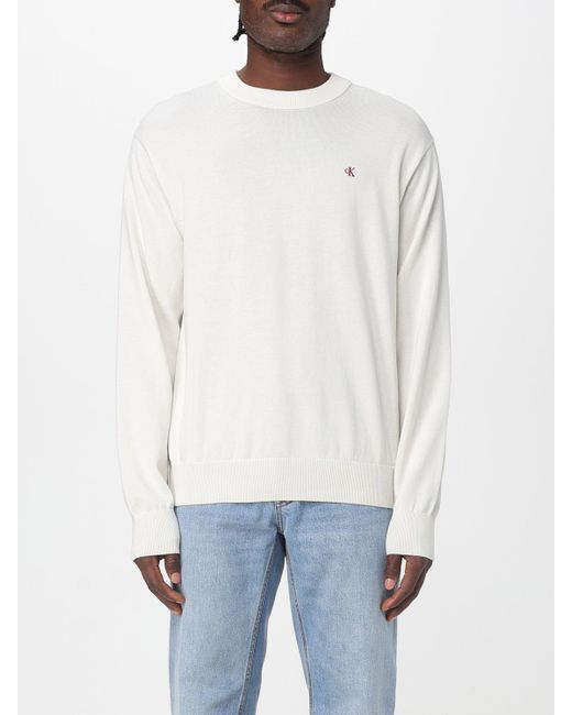 Calvin Klein Jeans Men's White Sweater