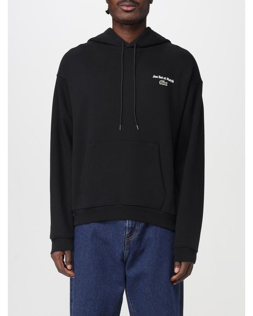 Lacoste Sweater Da Men Di Colore Nero