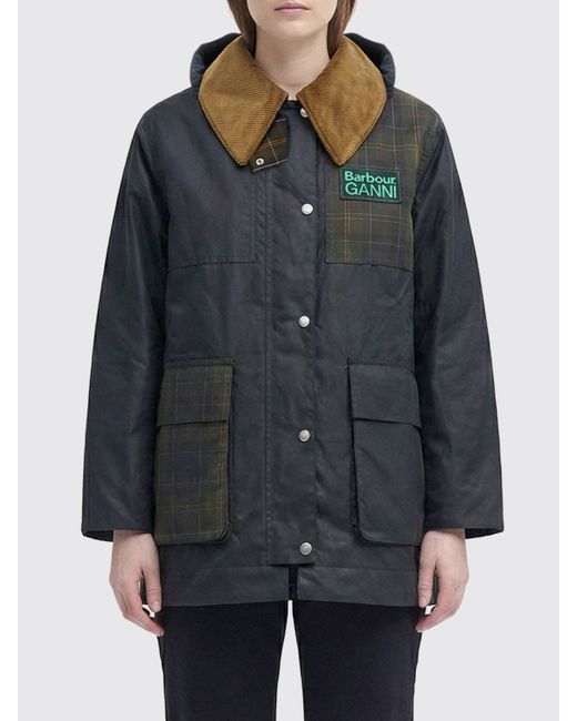 Barbour X Ganni Jacket Da Women Di Colore Blu