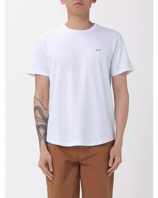 Sun68 T-Shirt Da Men Di Colore Bianco
