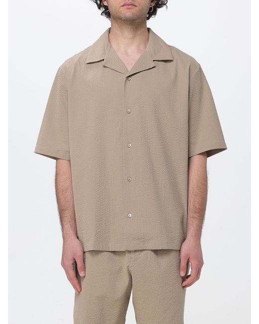 Maison Kitsuné  Brown Shirt Men