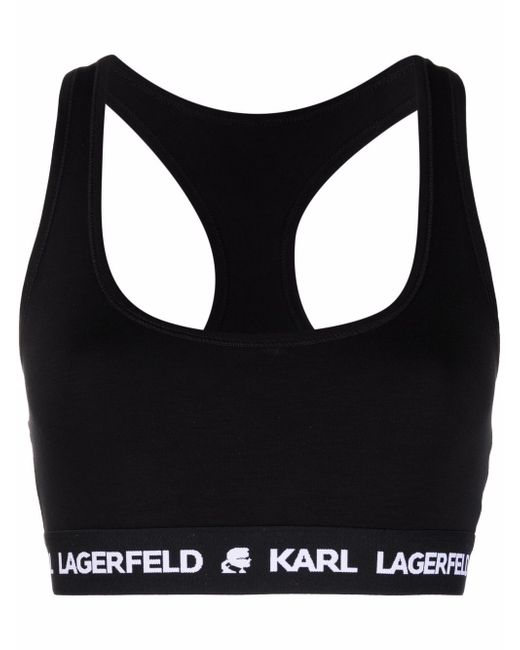 Karl Lagerfeld logo-underband bra in Black