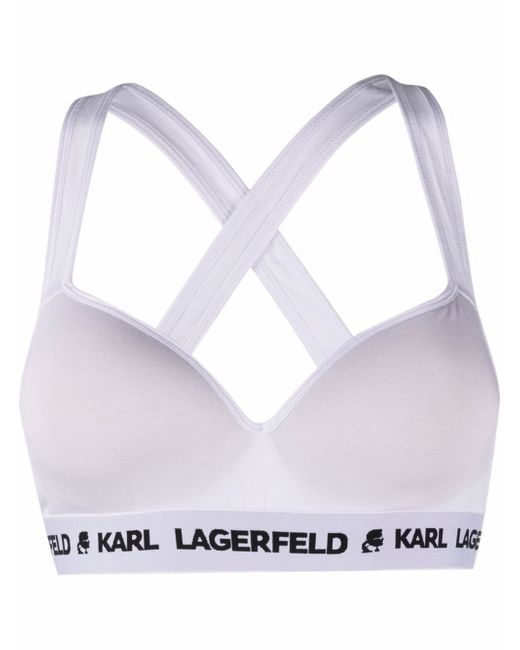 Karl Lagerfeld Sutiã matelassê Branco