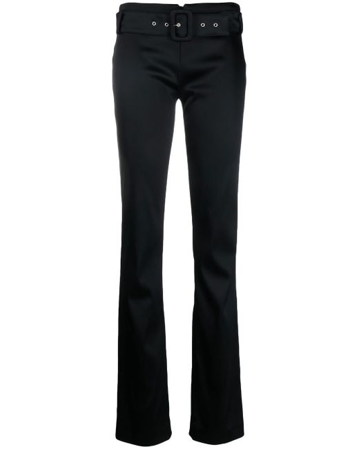 Coperni belted-waist skinny fit trousers in Black